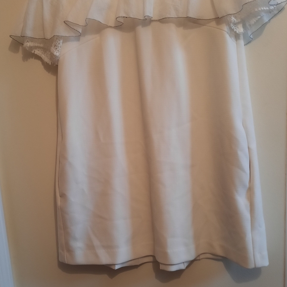 Self-portrait Military Cape Mini Dress in White - Picture 3 of 13